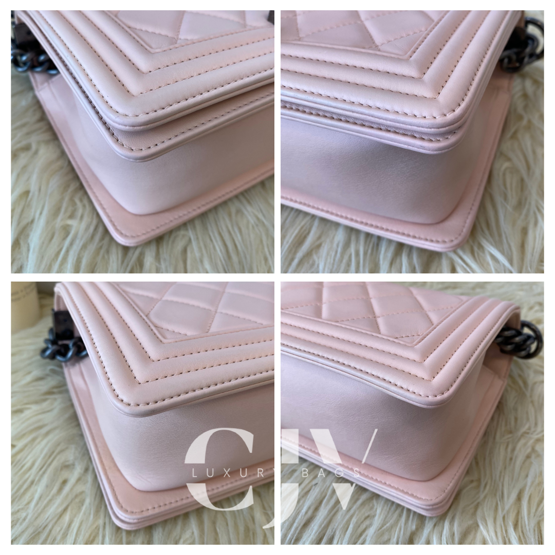 Chanel Leboy Old Medium Baby Pink Lambskin