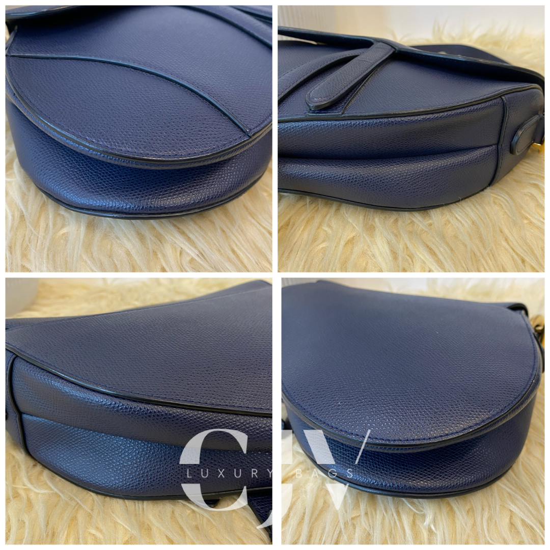 Dior Saddle Medium Navy Blue