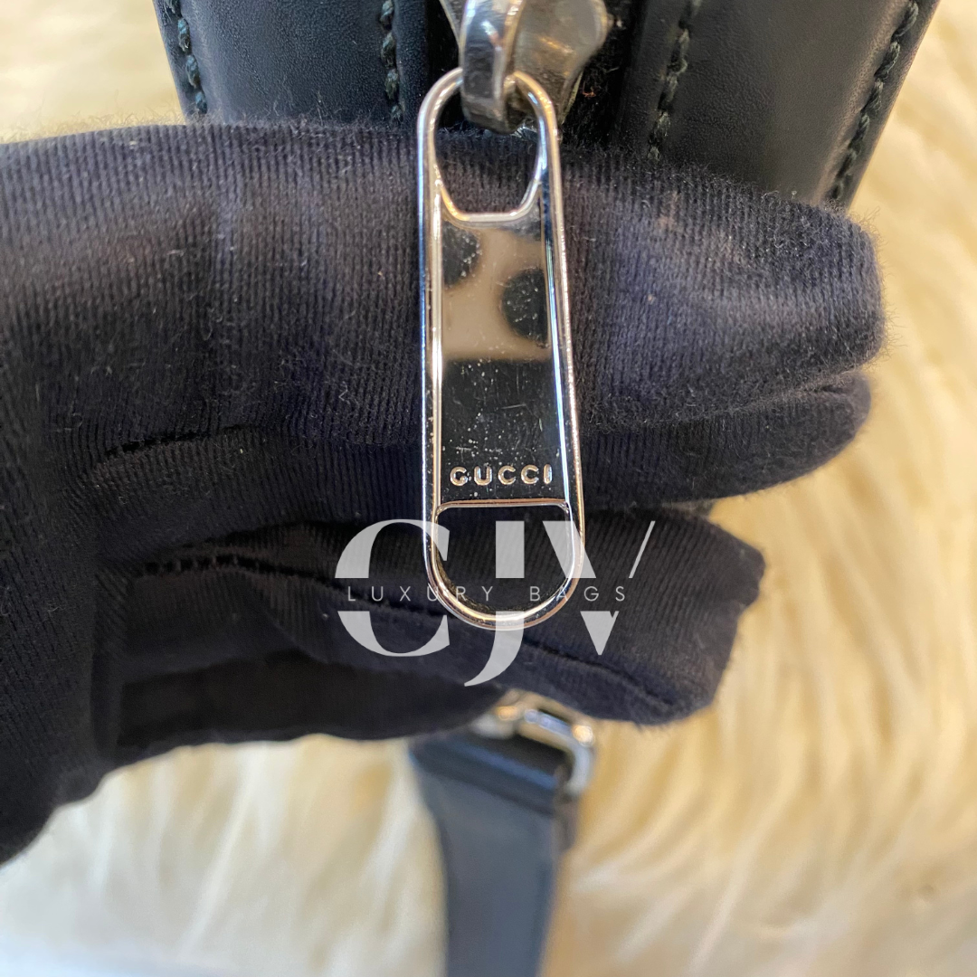 Gucci Web Wristlet Clutch GG Coated