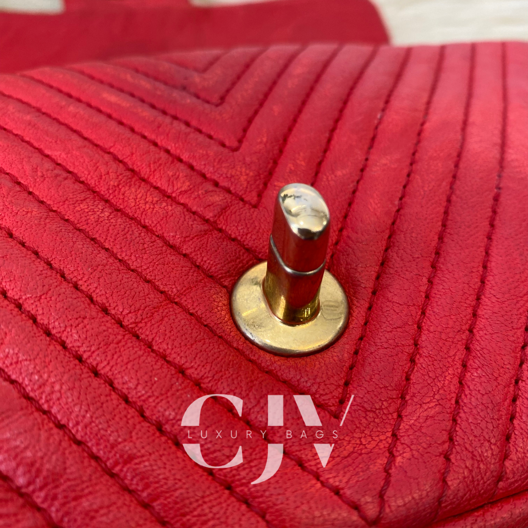 Chanel Medallion Charm Flap Red