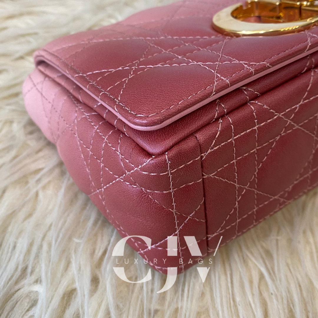 Dior Caro Small Ombre Red