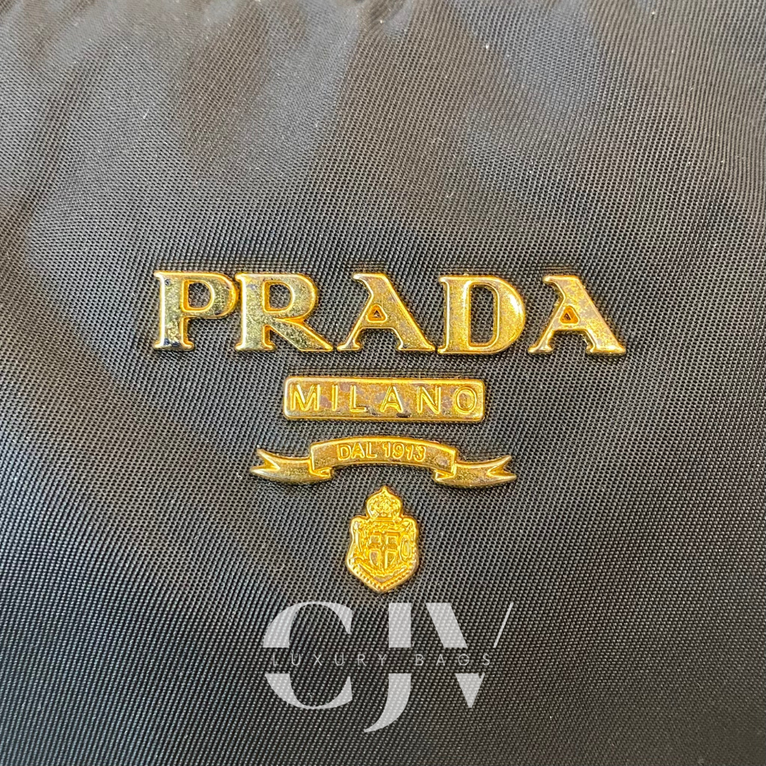 Prada Nylon Bowling Bag Black