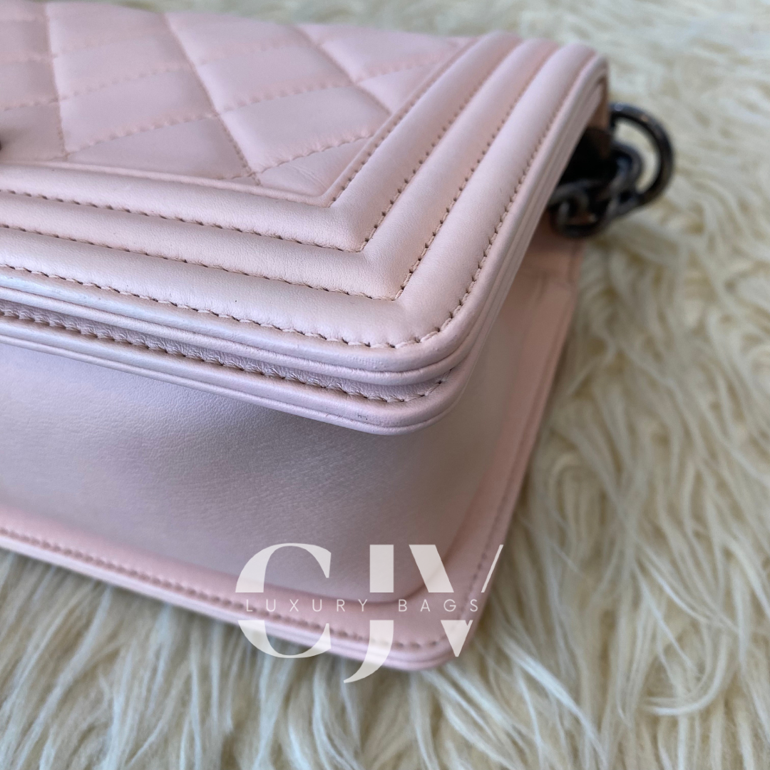 Chanel Leboy Old Medium Baby Pink Lambskin