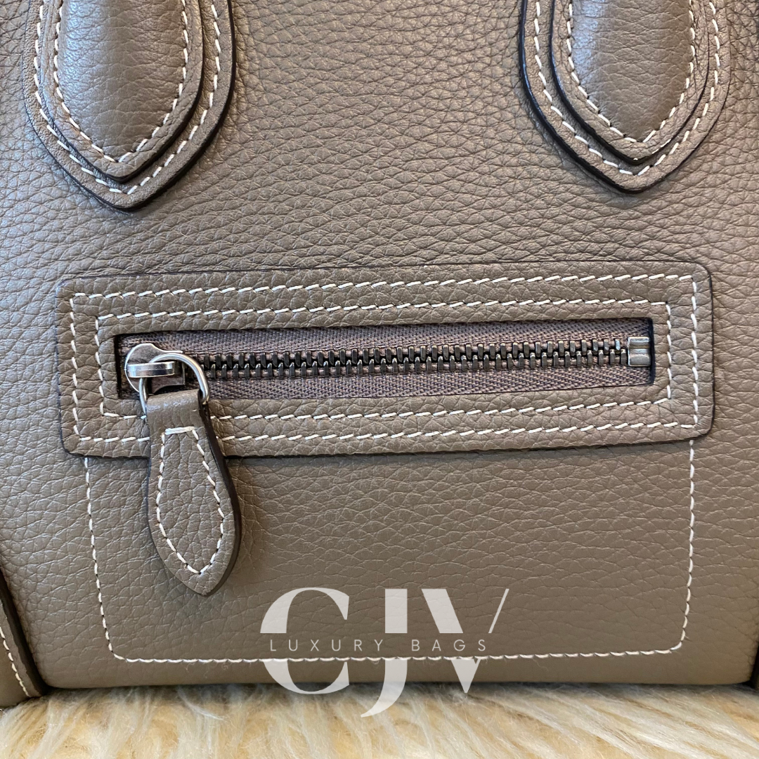 Celine Luggage Nano Etoupe