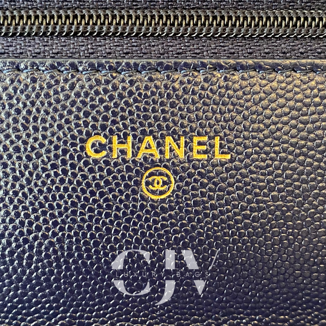 Chanel Woc Navy Blue Caviar