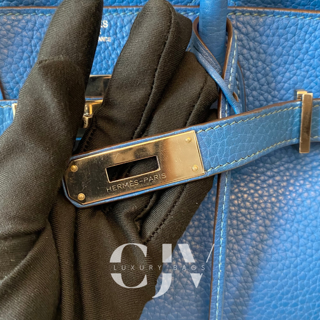 Hermes Birkin 30 Blue SHW