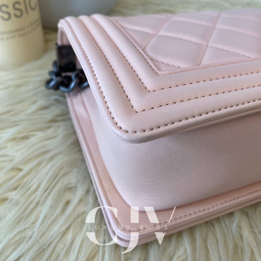 Chanel Leboy Old Medium Baby Pink Lambskin