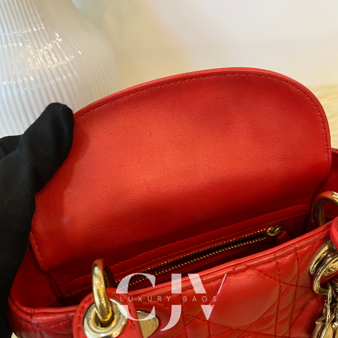 Lady Dior Mini Red