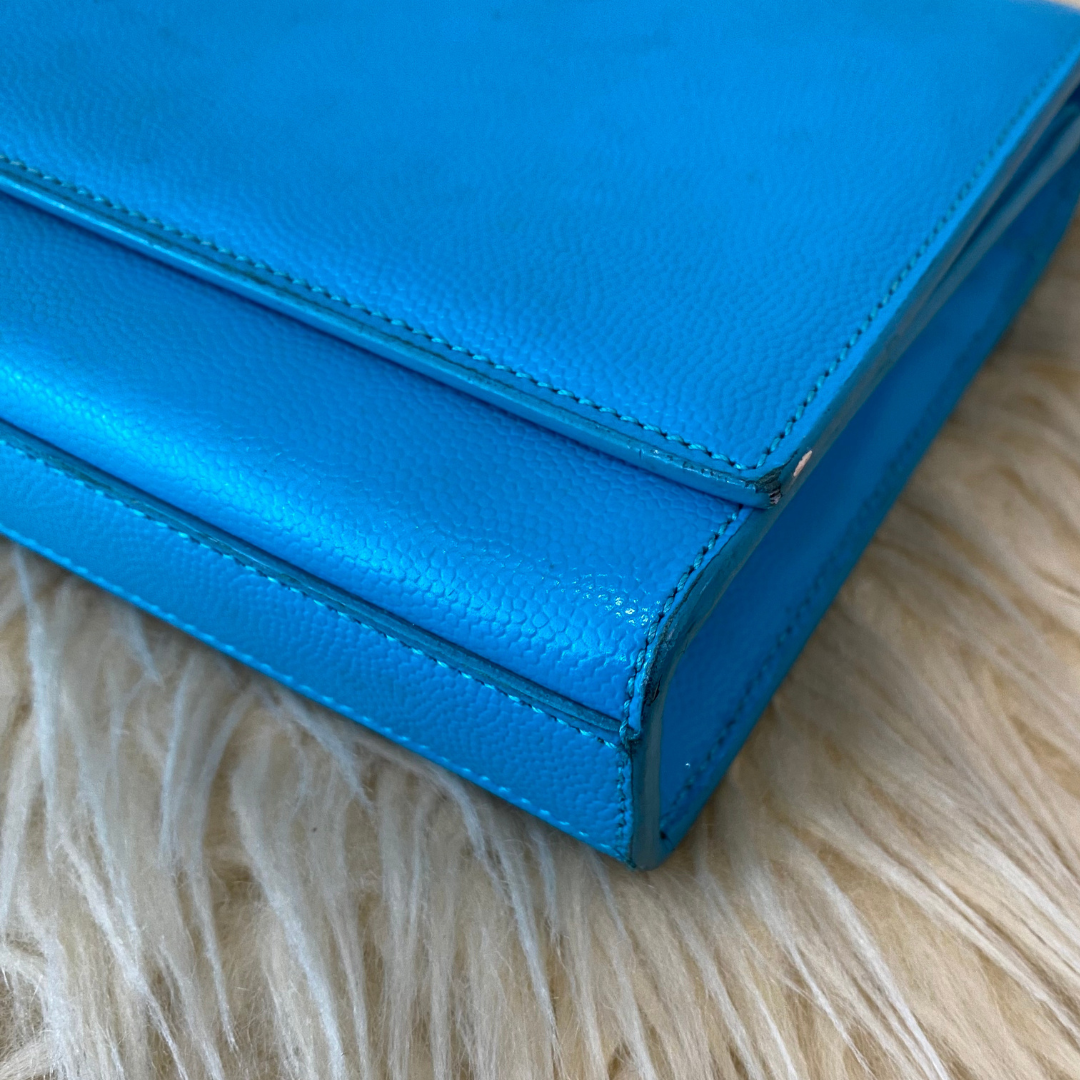 YSL Kate Clutch Turquoise