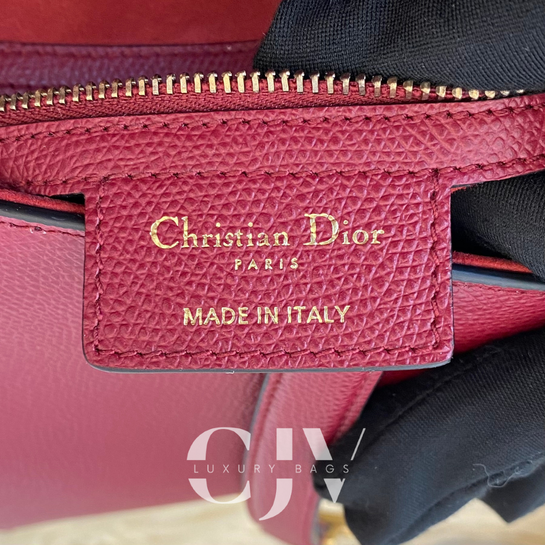 Dior Medium Saddle with Strap Red