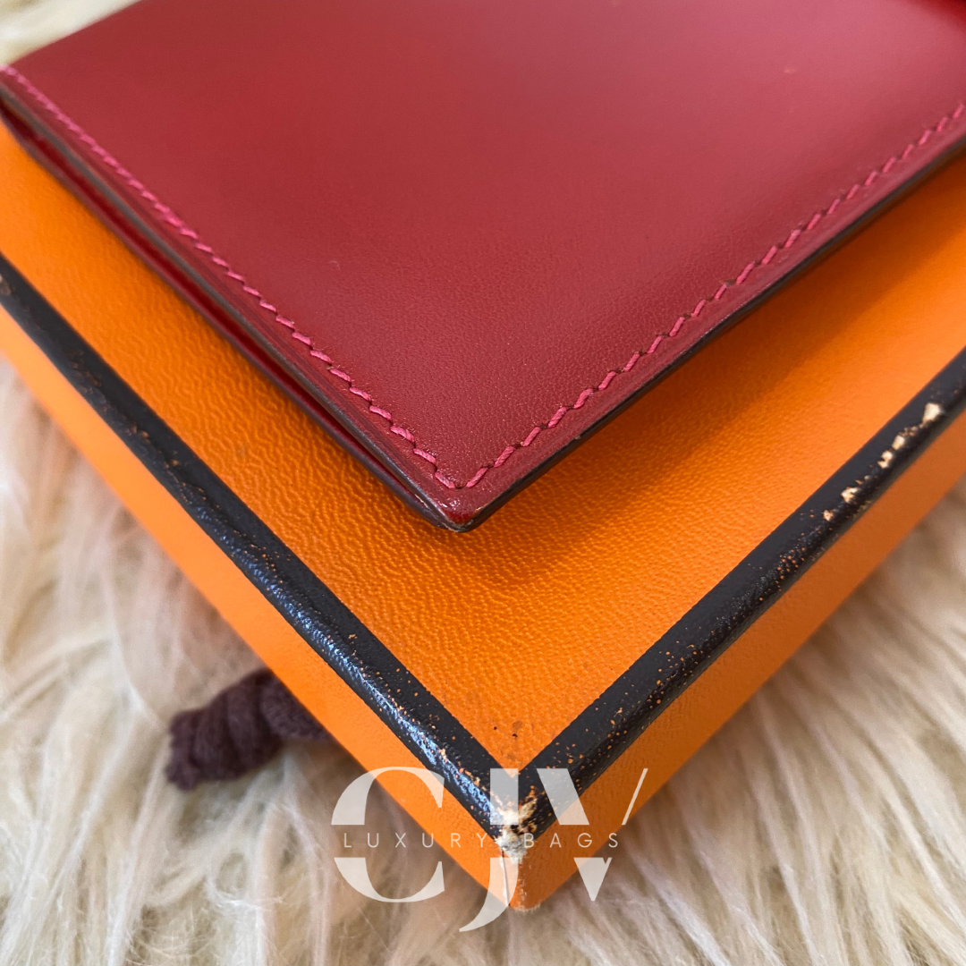 Hermes Bearn Bi-fold Red