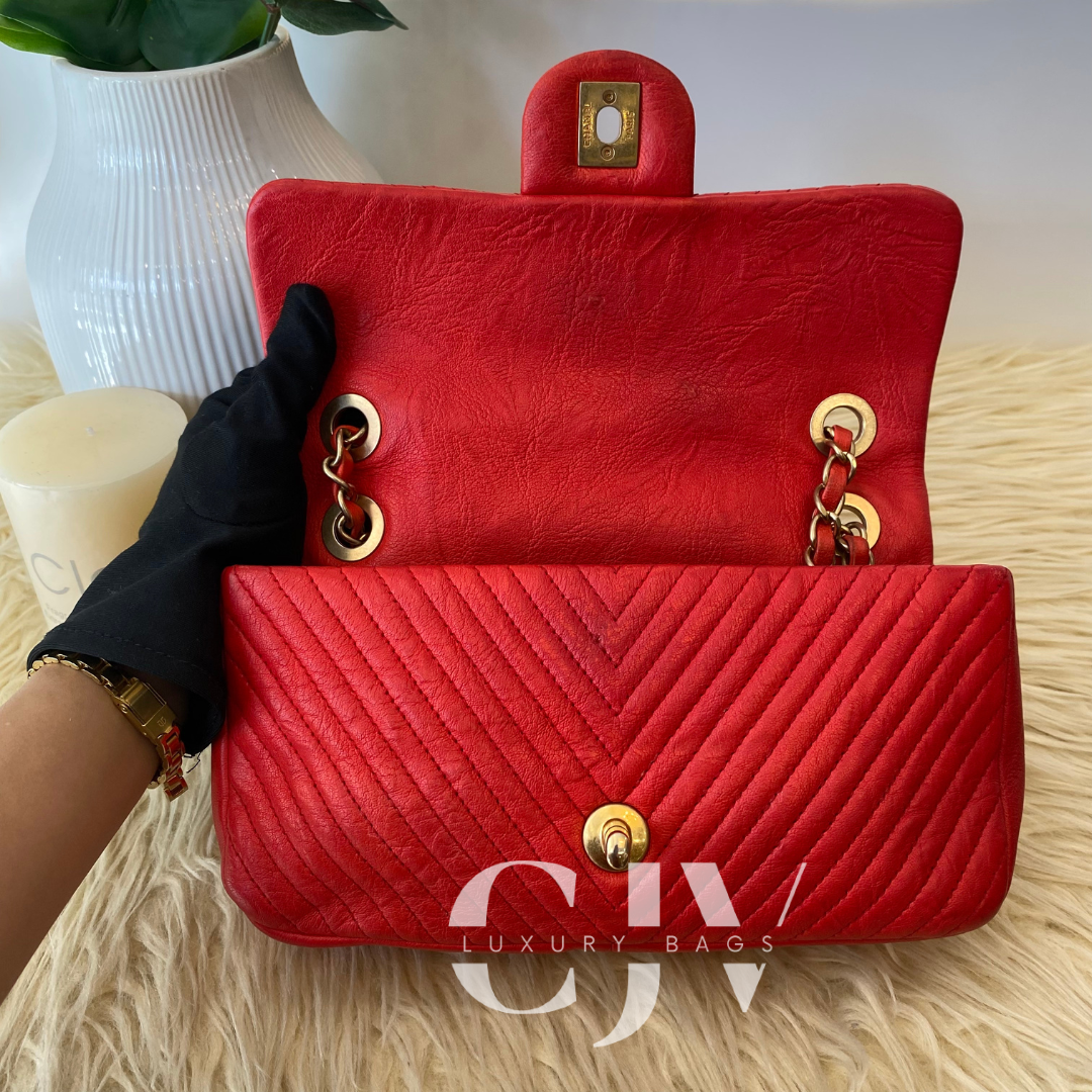 Chanel Medallion Charm Flap Red