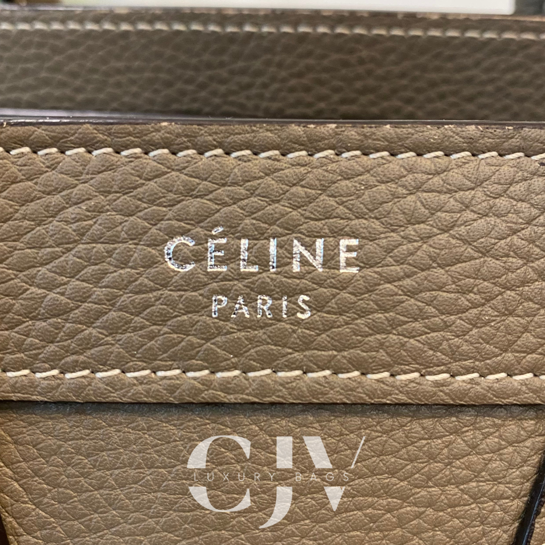 Celine Luggage Nano Etoupe