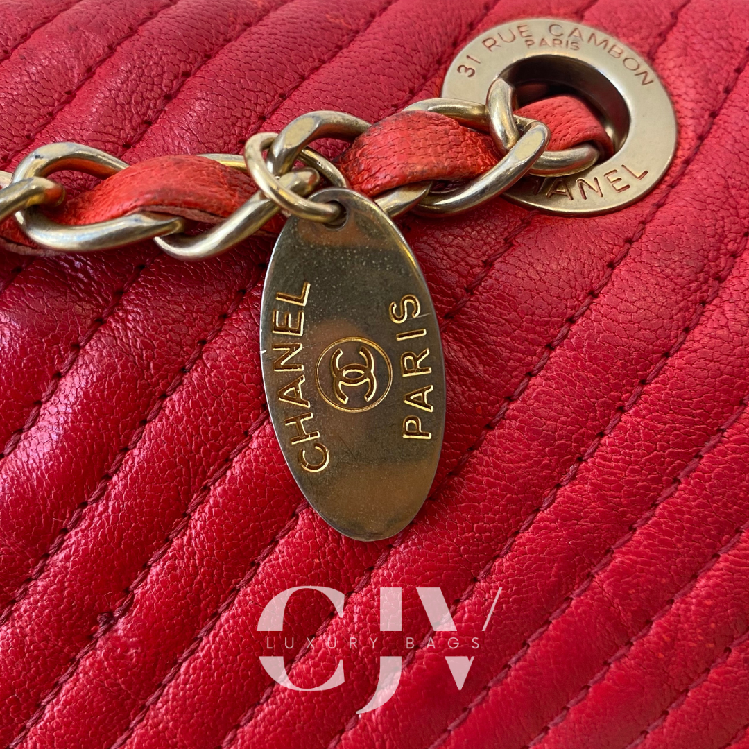 Chanel Medallion Charm Flap Red