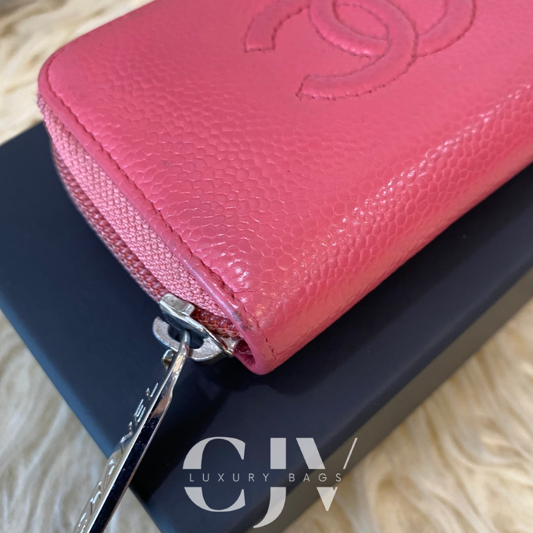 Chanel Zip Wallet Pink