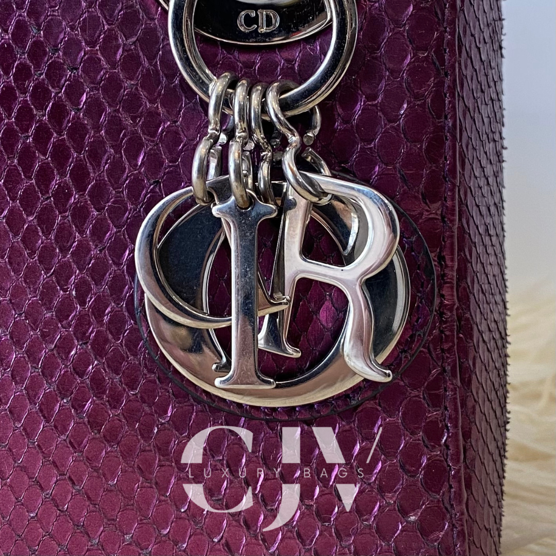 Lady Dior Mini Lizard Pink