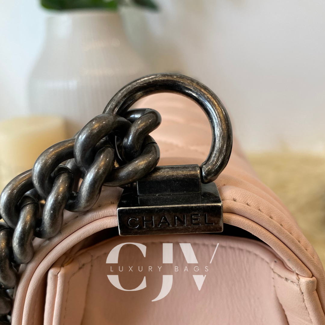 Chanel Leboy Old Medium Baby Pink Lambskin