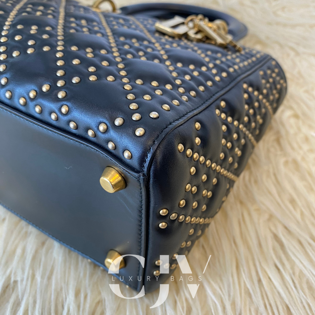 Lady Dior Studded Black