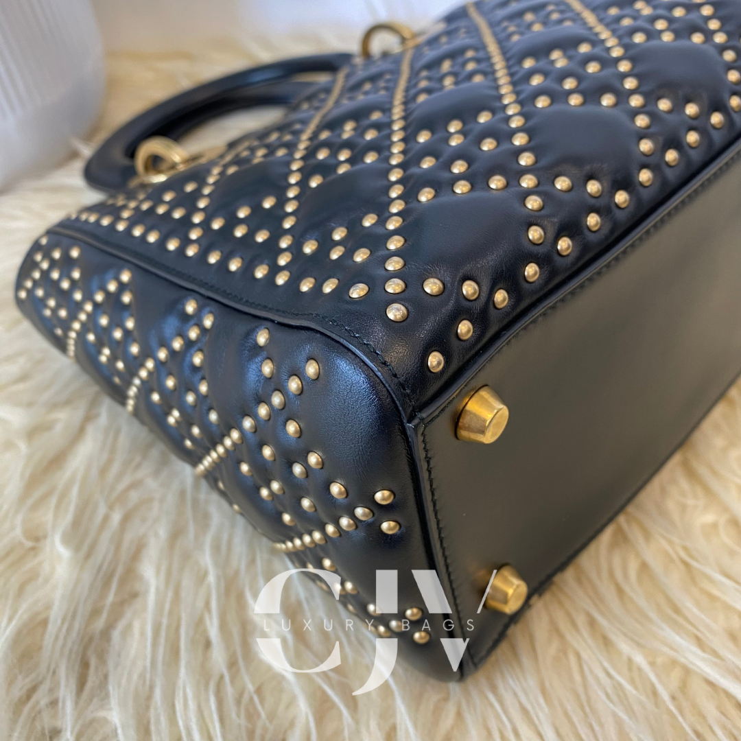 Lady Dior Studded Black