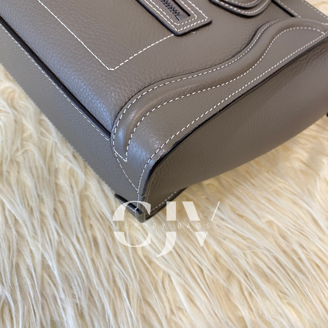 Celine Luggage Nano Etoupe