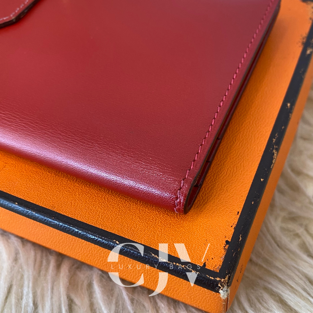 Hermes Bearn Bi-fold Red