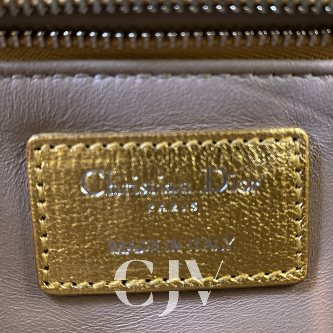 Lady Dior Small ABC Gold