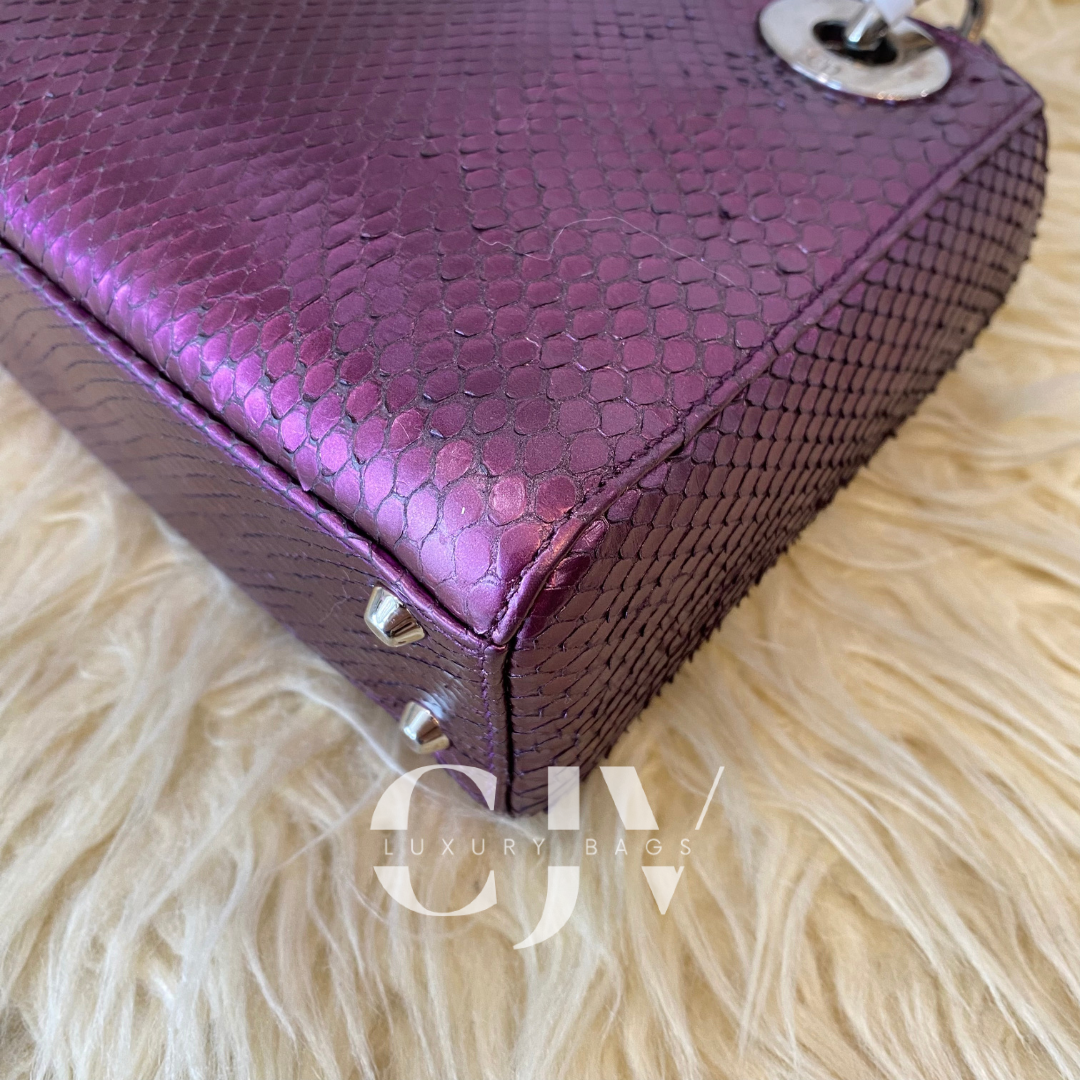 Lady Dior Mini Lizard Pink