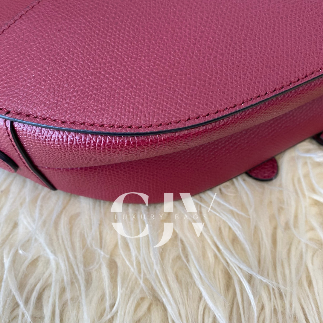 Dior Medium Saddle with Strap Red