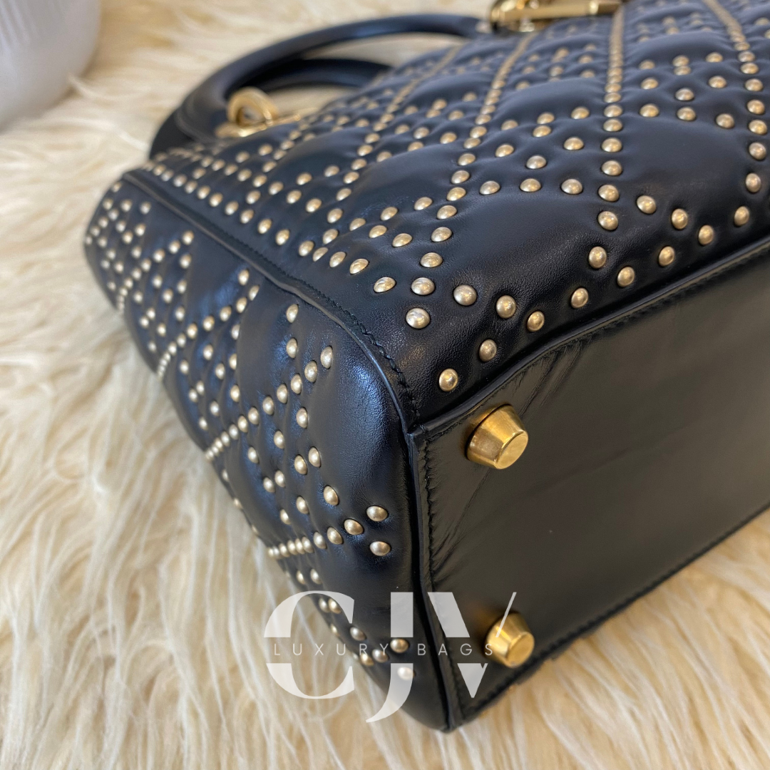 Lady Dior Studded Black