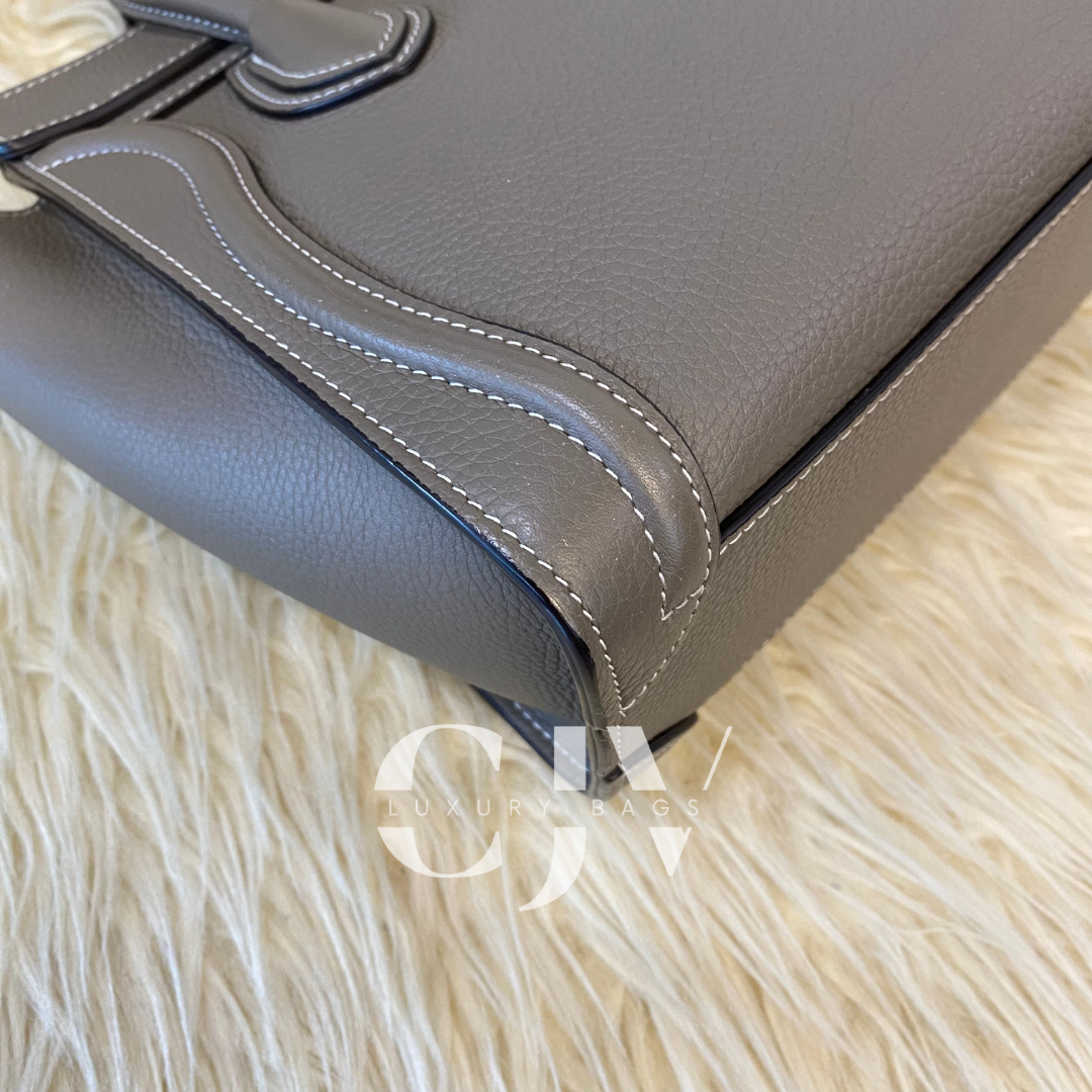 Celine Luggage Nano Etoupe