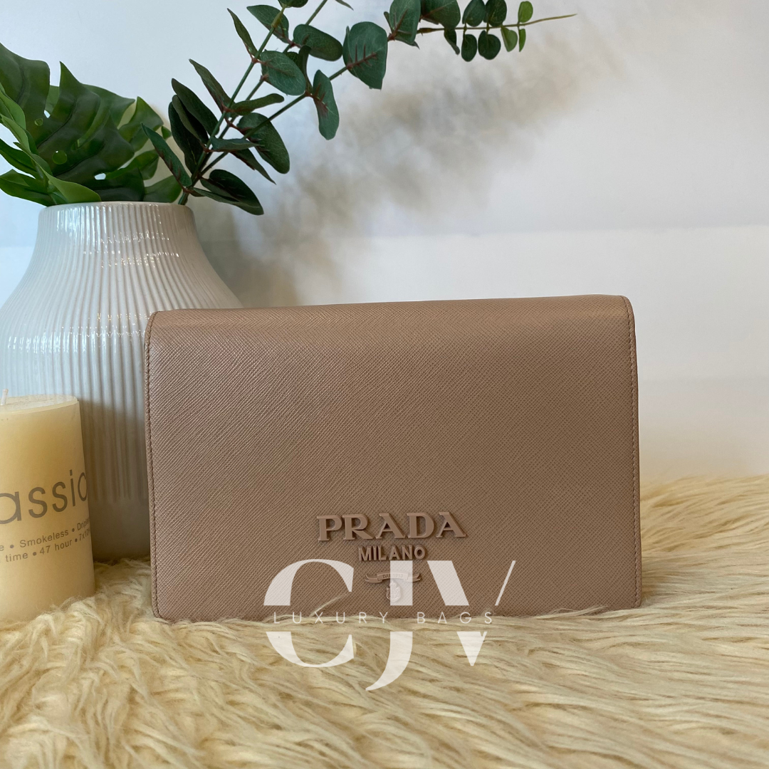 Prada Saffiano Woc Beige