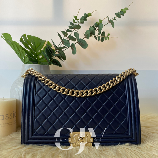 Chanel Leboy New Medium Midnight Blue Lambskin