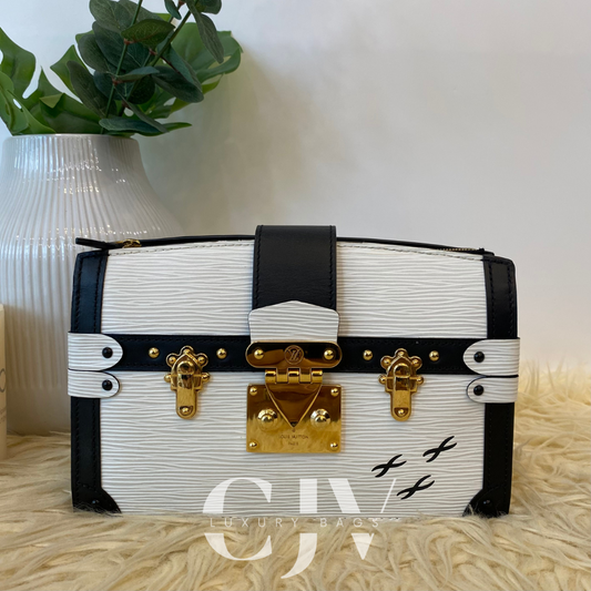 LV Trunk Clutch White