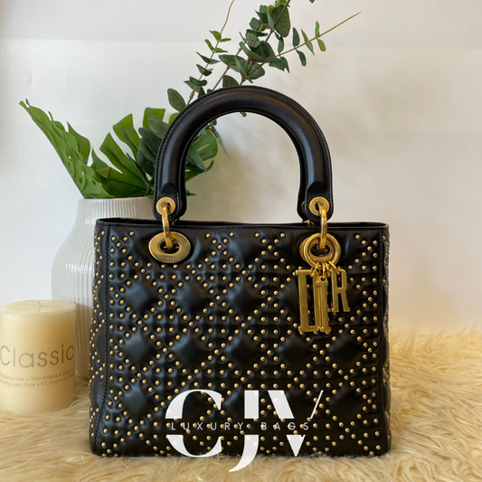 Lady Dior Studded Black