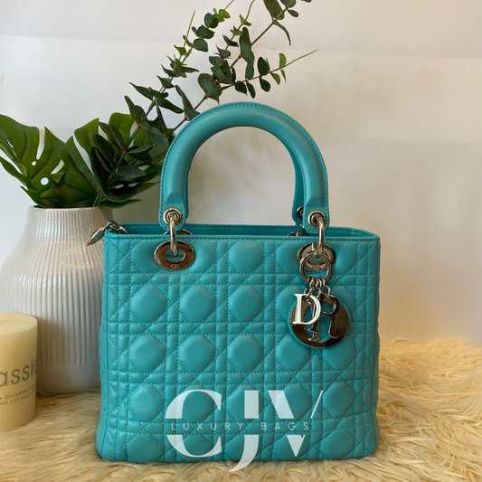 Lady Dior Medium Teal