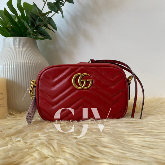 Gucci Marmont Camera Bag Red