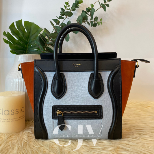 Celine Luggage Nano Tricolor