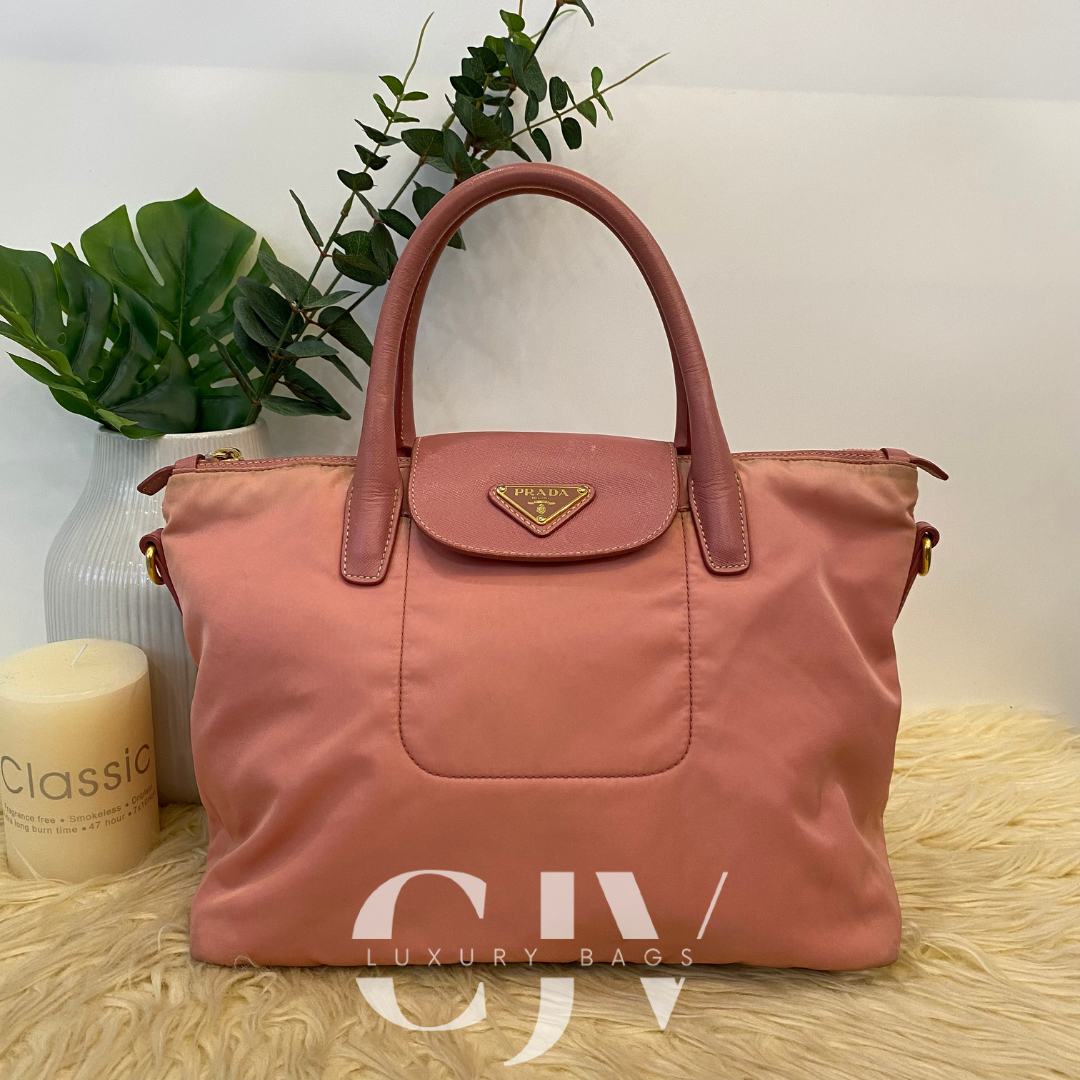 Prada Tessuto Nylon Two Way Pink