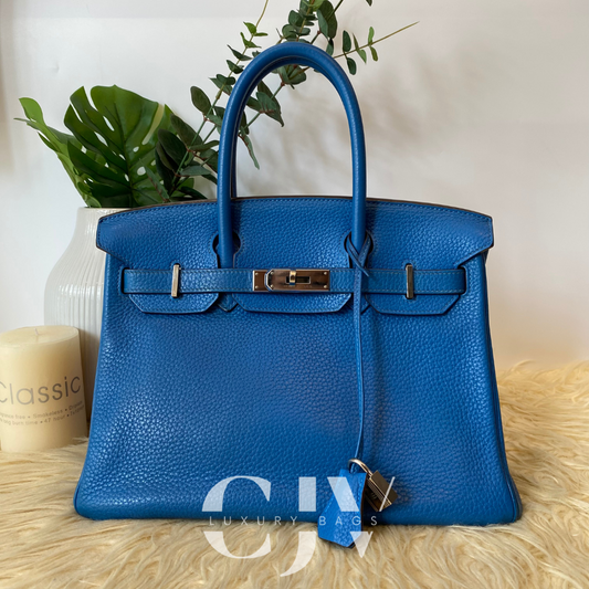 Hermes Birkin 30 Blue SHW