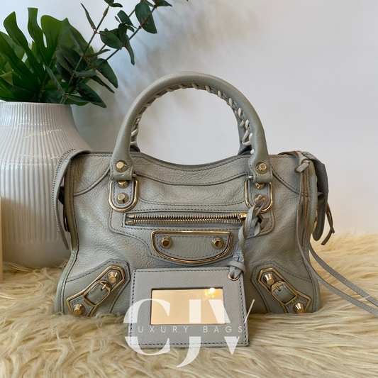 Balenciaga Metallic Edge Mini Light Gray