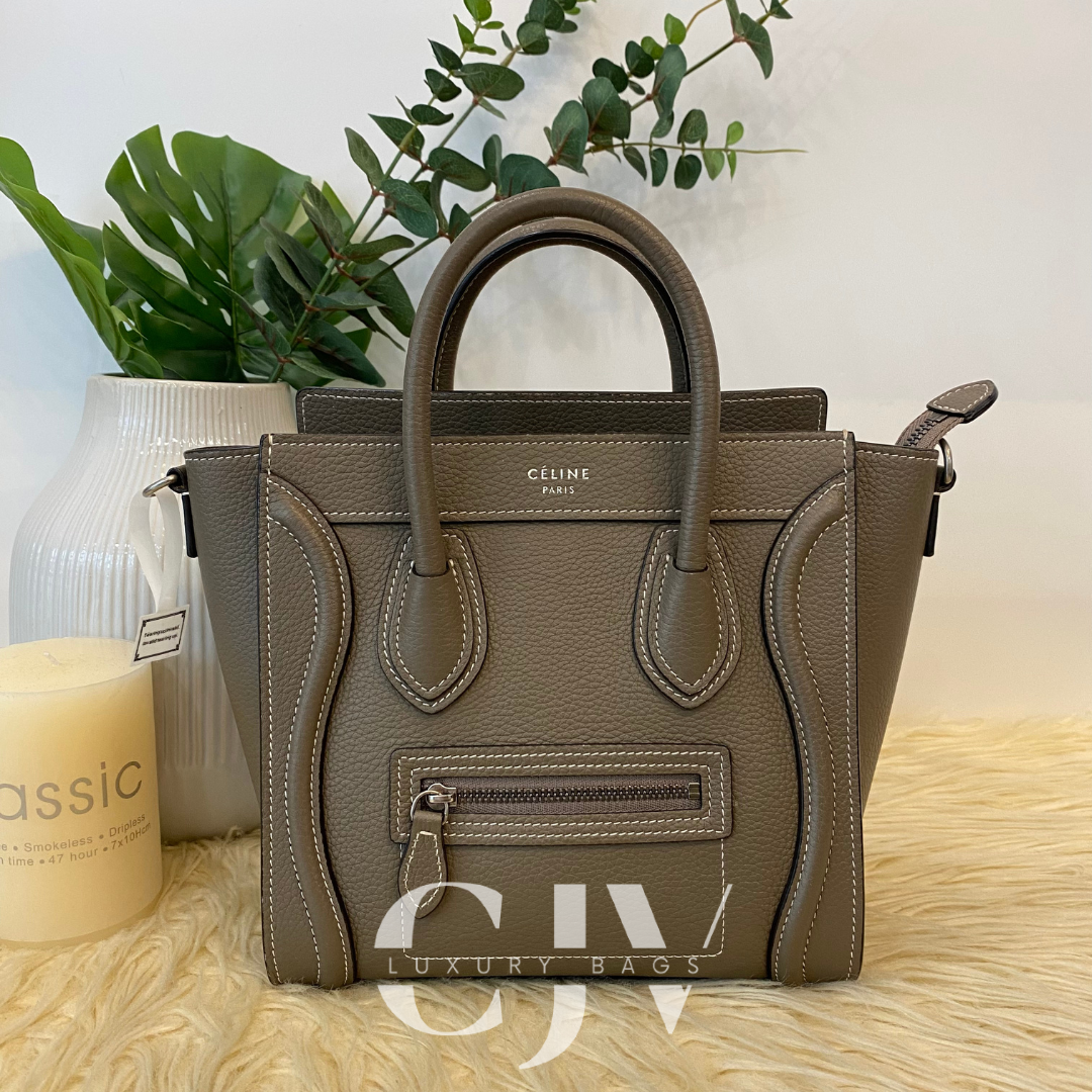 Celine Luggage Nano Etoupe