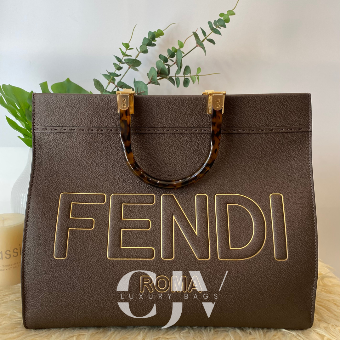 Fendi Sunshine Tote Brown