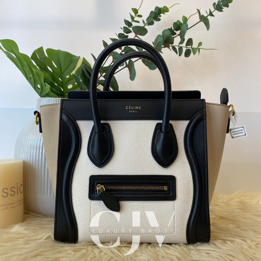 Celine Luggage Nano Tricolor