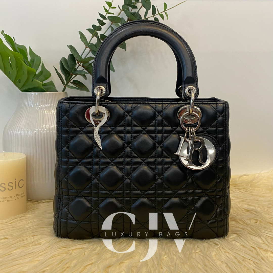 Lady Dior Medium Black SHW