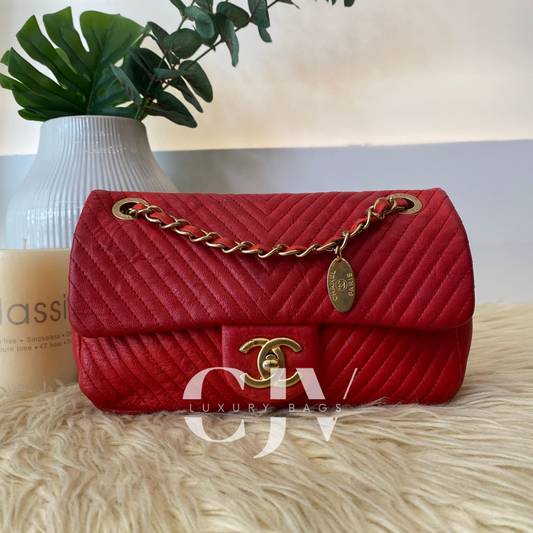 Chanel Medallion Charm Flap Red