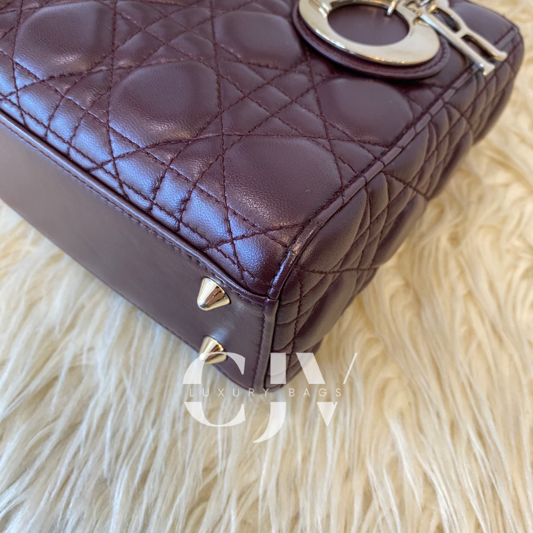 Lady Dior Small ABC Maroon