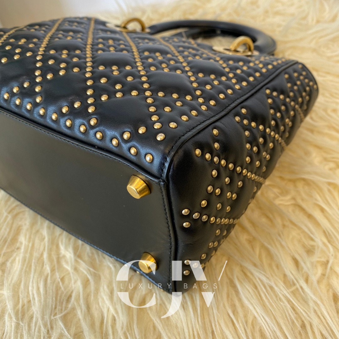 Lady Dior Studded Black