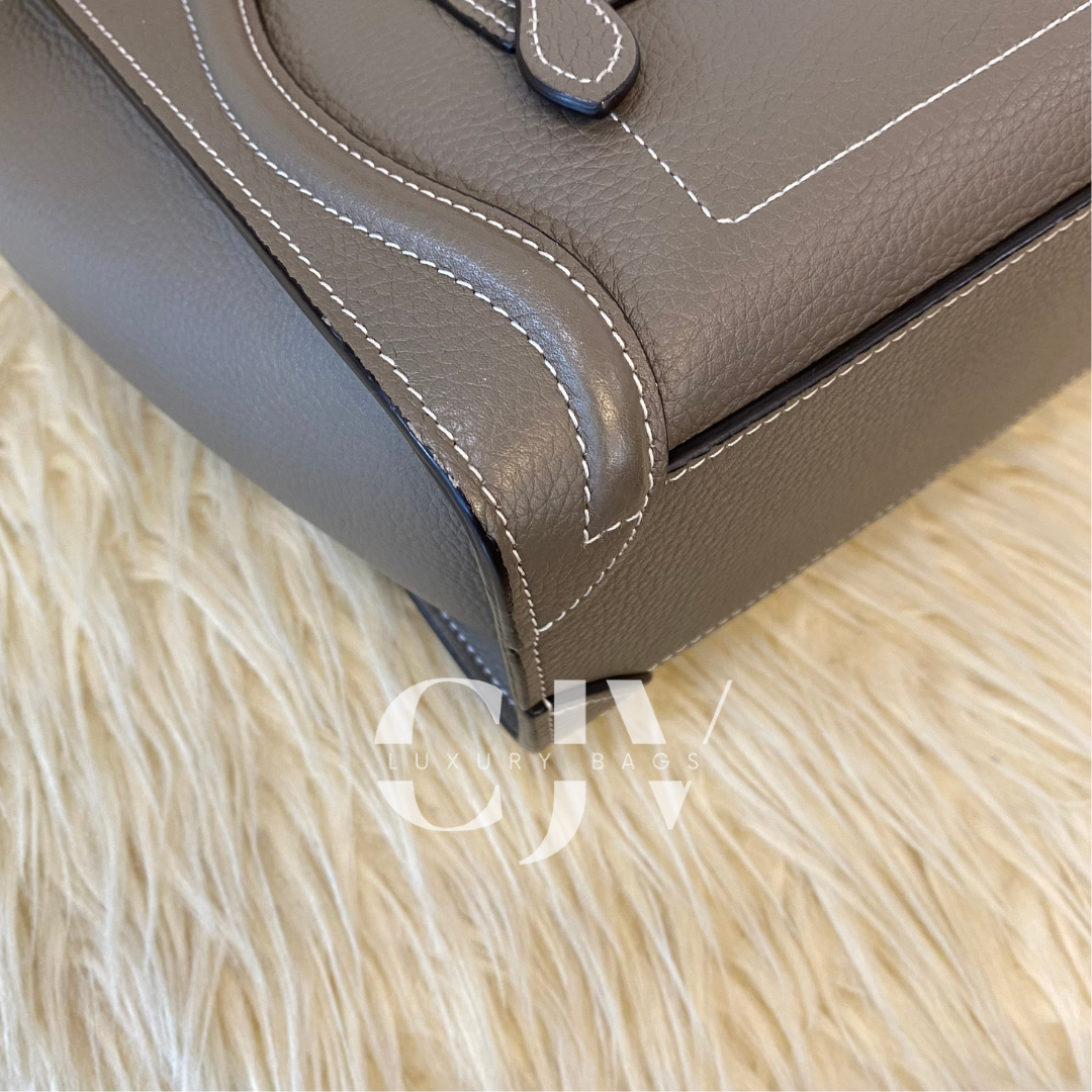 Celine Luggage Nano Etoupe