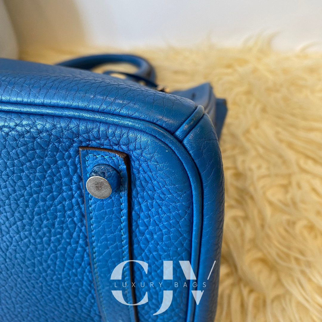 Hermes Birkin 30 Blue SHW