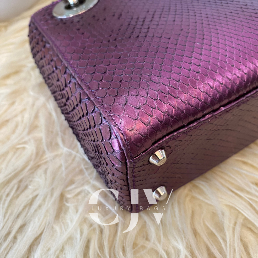 Lady Dior Mini Lizard Pink